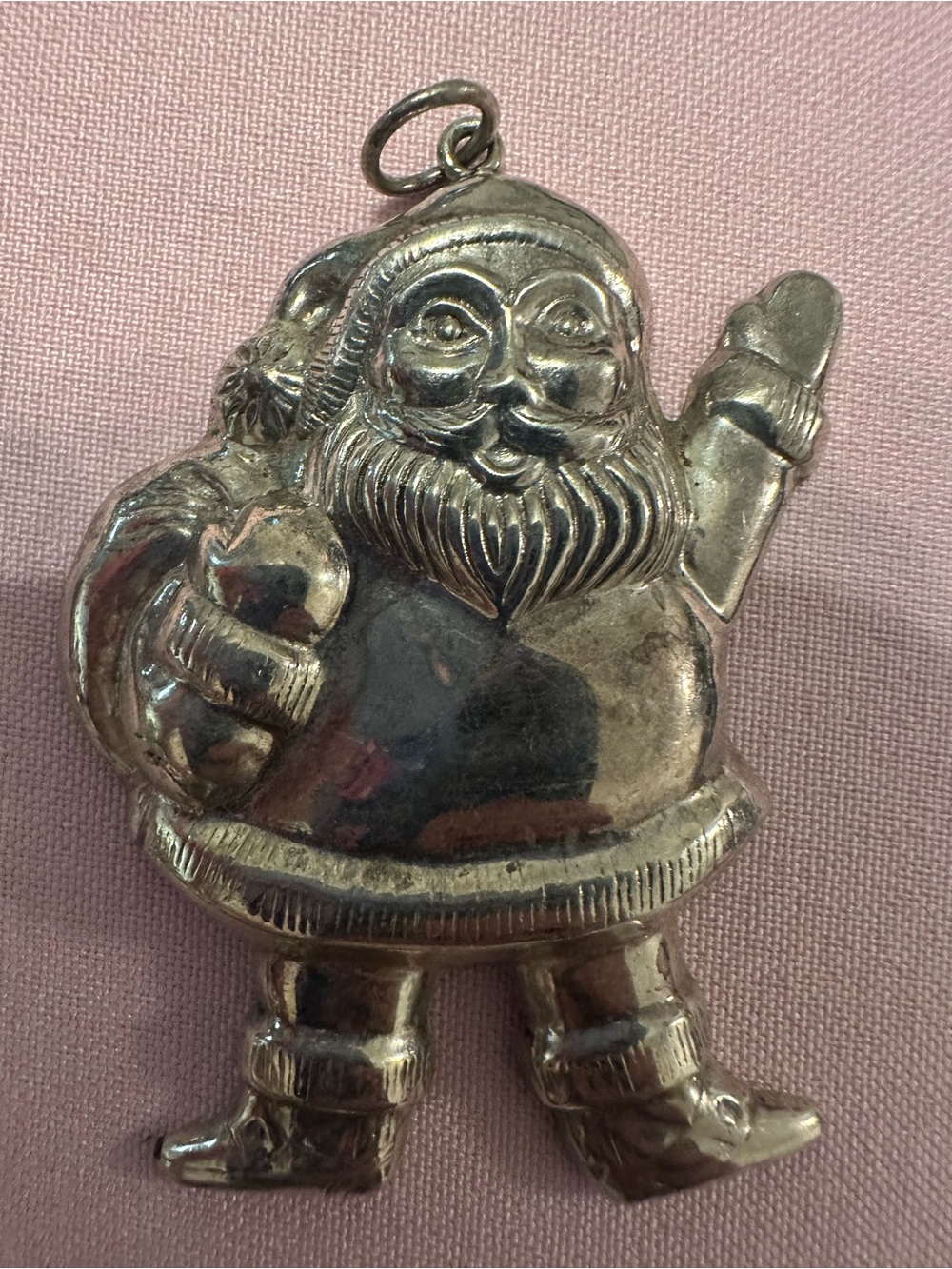 Silver Santa Claus Pendant Charm